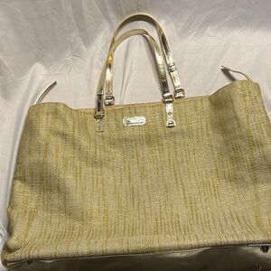 Versase Parfums Gold Metallic Weekender Bag